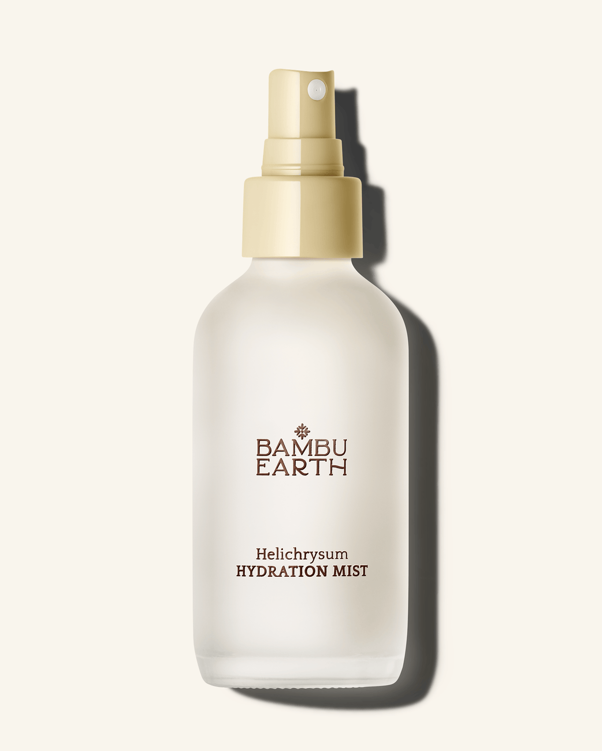 Bambu Earth Helichrysum Hydration Facial Mist - Bambu Earth Helichrysum Hydration Mist in a frosted glass bottle with a