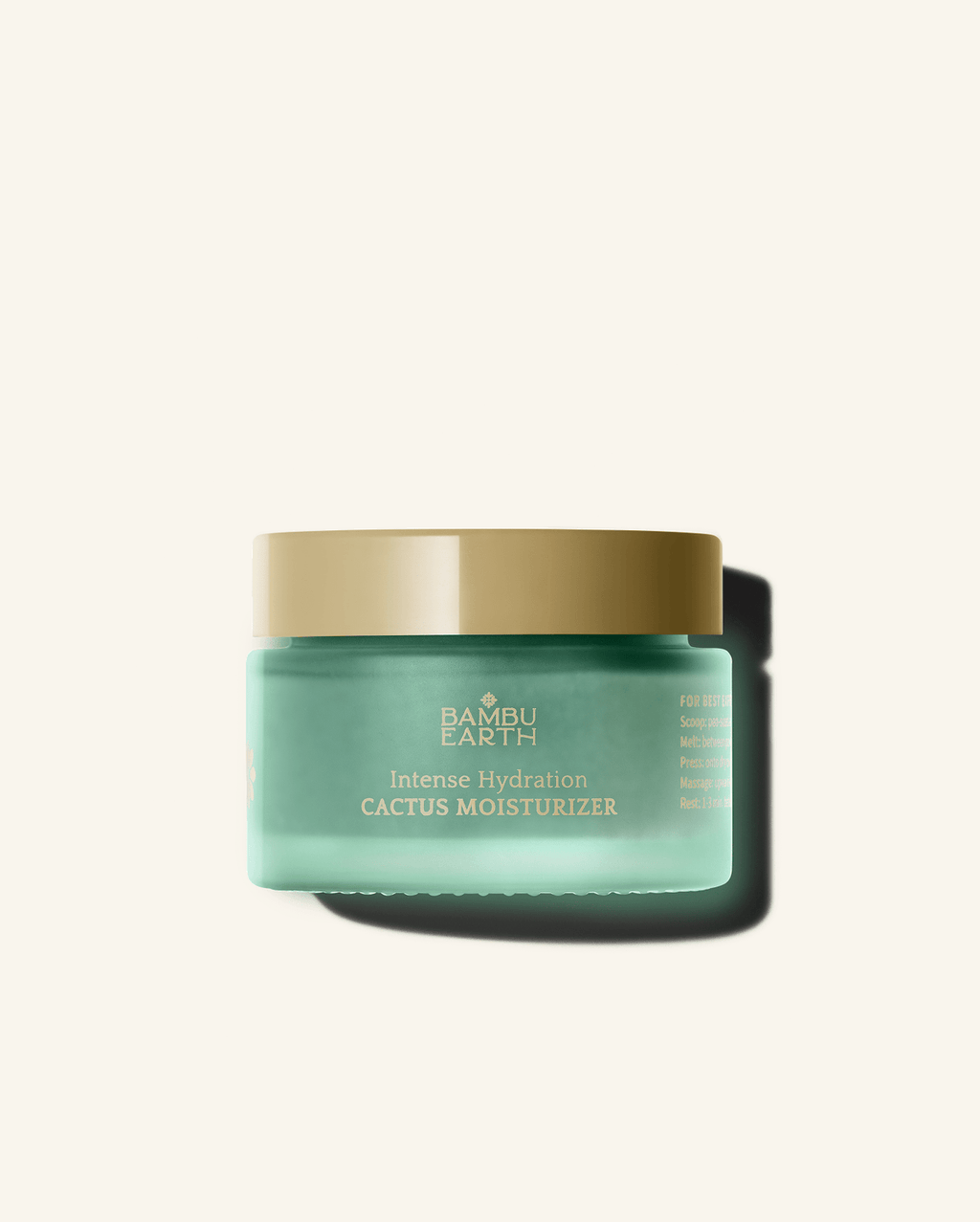 Bambu Earth Intense Hydration Cactus Moisturizer - Bambu Earth Intense Hydration Cactus Moisturizer in a mint green jar with