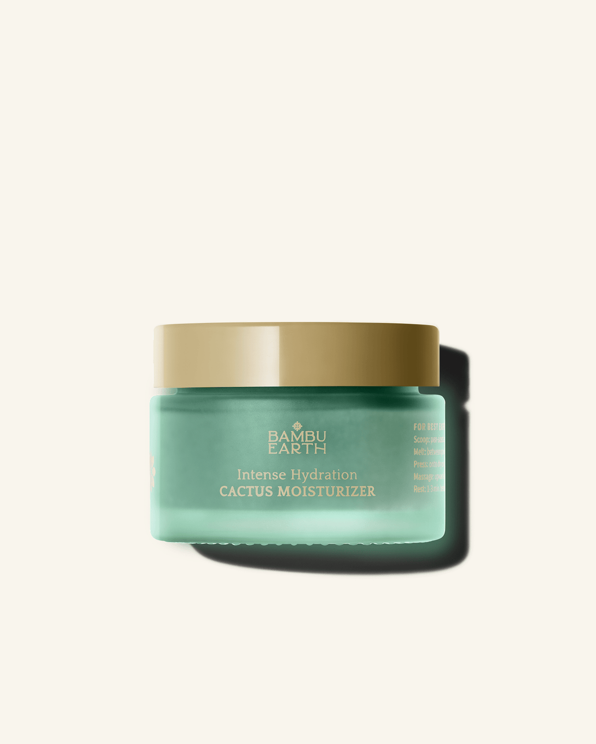 Bambu Earth Intense Hydration Cactus Moisturizer - Bambu Earth Intense Hydration Cactus Moisturizer in a mint green jar with