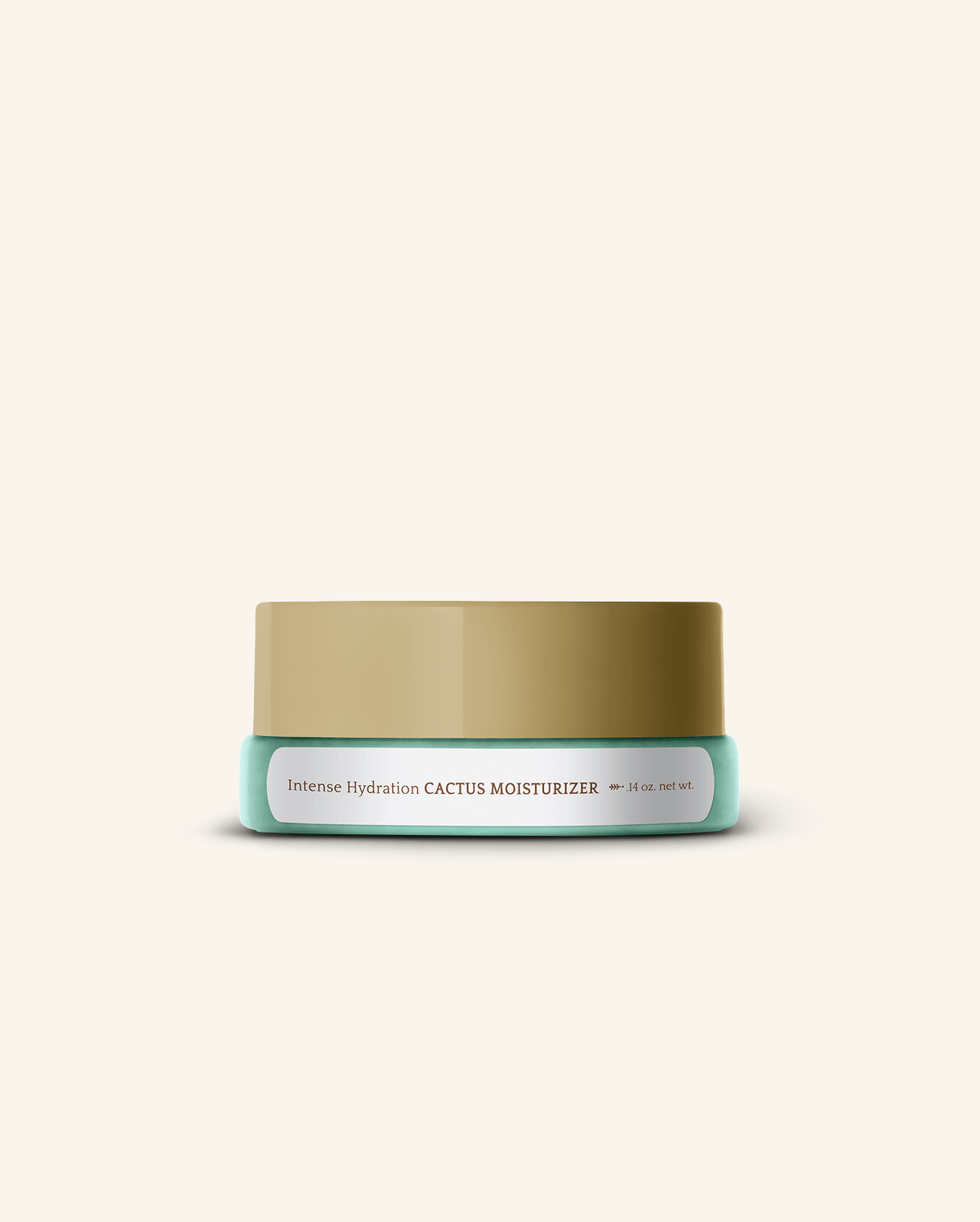 Bambu Earth Mini Cactus Moisturizer - Intense Hydration Cactus Moisturizer in a round jar with a metallic gold lid and a